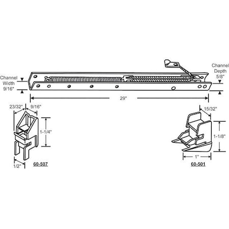 Strybuc 29in Window Channel Balance 60-282-1